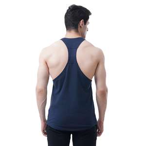 Camiseta sin mangas de primera calidad para hombre, ropa de gimnasio personalizada, algodón, venta al por mayor, color personalizado. - Product Image 2