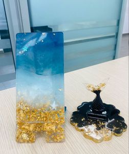Handmade Epoxy Resin Phone <b>Stand</b> Mobile Holder Desk Phone <b>Stand</b> Modern Decorative Mobile <b>Stand</b> for Office Home Craftera Exports - Product Image 1