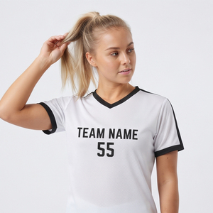 Soccer Football Jersey and <b>Shorts</b> Set Custom Sublimated Soccer Uniform Football V-Neck <b>Short</b> Sleeve <b>Mesh</b> Jersey Tops - Product Image 3