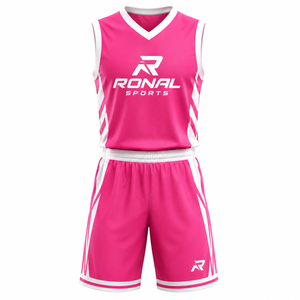 Tenue de basketball haute performance à séchage rapide, maillot et short de sport pour hommes, logo et couleurs personnalisables - Product Image 1