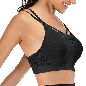 Sujetador Deportivo Negro para Mujer, Cuello Redondo, Transpirable, Ajustado, Sin Mangas, Absorbe la Humedad, 100% Algodón, Logotipo Personalizado del Equipo, Todas las Temporadas - Product Image 4