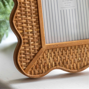 Artisan Crafted Rattan Photo Frame Handmade Woven Cane Tabletop Decorative Picture Frame for Home Styling - Product Image 4