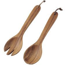 Premium Traditional Round Head Wooden <b>Salad</b> <b>Server</b> for Serving Handcrafted From Indian Rosewood Eco-Friendly Dishwasher Safe - Product Image 2