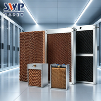 Matériau de refroidissement composite PET ignifuge B1, coussinets évaporatifs pour humidification et refroidissement industriel des unités de traitement d'air (UTA) et systèmes HVAC