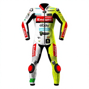 ชุดแข่งรถมอเตอร์ไซค์ Franco Morbidelli MotoCP รุ่น Rucati 1 ชิ้น ทำจากหนังวัว/หนังจิงโจ้ สำหรับขี่มอเตอร์ไซค์/แข่งรถ  ระดับ CE 2 - Product Image 1