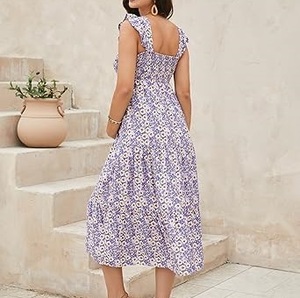 Nouvelle Robe d'Allaitement Sans Manches à Imprimé Sublimé Tendance pour Femmes Enceintes et Allaitantes, Respirante - Product Image 3