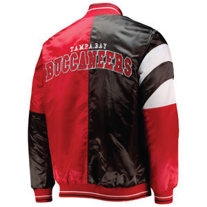 UNISEX CUSTOM TEMPA BUSSANEERS FLAGS 2 COLOR SATIN <b>JACKETS</b> with FULL DESIGNS EMBROIDERY COATED FRONT LOGO HIGH QUALITY - Product Image 3