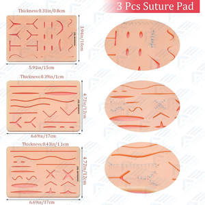 Para estudiantes de medicina veterinaria, almohadilla y Kit de práctica de sutura de acero inoxidable, difícil de romper para enfermeras veterinarias, Kit de sutura - Product Image 4