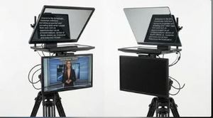 Teleprompter de 24 pulgadas con monitor dual, monitor Full HD de alto brillo de 24 pulgadas con salida de doble monitor para presentador y operador. - Product Image 2