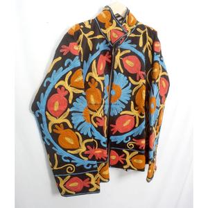 Chaqueta de otoño de algodón Suzani con bordado floral Cotrise de alta calidad, ecológica, estilo bohemio, con frente abierto, para mujer, ideal para festivales. - Product Image 5