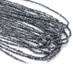 Cuentas de Diamante Negro en Forma de Pepitas, Cuentas de Diamante Natural, Cuentas de Diamante Negro Natural en Bruto, Pepitas de Diamante de 2-4 mm - Product Image 2