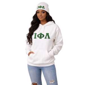 Sweat-shirt à capuche blanc Iota Phi Lambda Sorority avec lettres grecques, vêtement décontracté pour femme, pull à capuche de qualité supérieure - Product Image 3