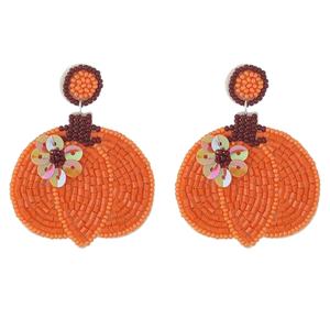 Pendientes colgantes con cuentas de diseño sonriente hechos a mano para eventos especiales bordado colorido diseño de moda para niñas y mujeres - Product Image 3
