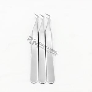 Pince à épiler pour extensions de cils RMI de haute qualité, en acier inoxydable durable, pointe lisse professionnelle à 45 degrés, 10 mm - Product Image 2