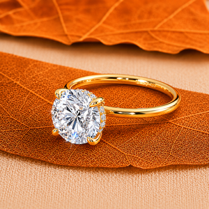 Anillo de Compromiso de Lujo con Diamante de Laboratorio Brillante de 2 Quilates, Oro Sólido de 10K/14K, Certificado IGI, Anillo Solitario de Novia para Mujer, Color de Diamante E - Product Image 5