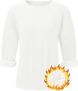 Sweat-shirt court à manches longues et col rond pour femme, coupe décontractée et ample, idéal pour l'entraînement, vente en gros - Product Image 6