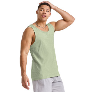 Solid Colours Men's Tank Top Ribbed Cotton Sleeveless Gym <b>Stringer</b> <b>Vest</b> Lightweight Breathable Tank Top - Product Image 2