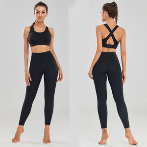 Conjunto Deportivo de 3 Piezas para Mujer, de Secado Rápido, Transpirable, con Leggings de Manga Larga, Chaqueta de Compresión y Sujetador Deportivo para Yoga, Gimnasio y Entrenamiento - Product Image 5