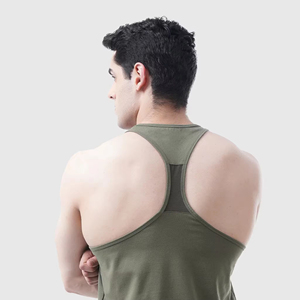 Camiseta sin mangas para hombre de color sólido al por mayor, ropa deportiva con logotipo personalizado, camiseta sin mangas para fitness, hecha en Pakistán - Product Image 4