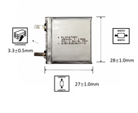 Sel Baterai Lithium Polimer PL332728V 290mAh Kapasitas Tinggi Baterai Isi Ulang untuk Amazfit Stratos 2 2S A1609 A1619