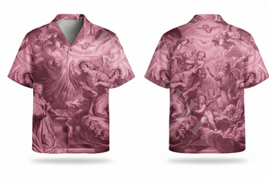 Chemises habillées d'été à manches courtes pour hommes, col boutonné, avec motifs graphiques personnalisés, vente en gros, OEM, ODM - Product Image 2