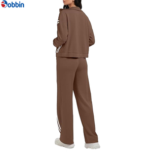 Nuevo Conjunto Deportivo Informal Personalizado para Mujer, Color Sólido, Ropa de Calle Cómoda para Adultos, Ropa de Invierno, Transpirable, Superventas - Product Image 2