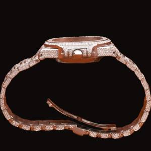 Colección Exclusiva: Nuevo Reloj Cuadrado con Diamantes de Moissanita en Oro Blanco, Totalmente Cubierto de Piedras, Estilo Hip Hop, un Regalo Lujoso para Alguien Especial - Product Image 2