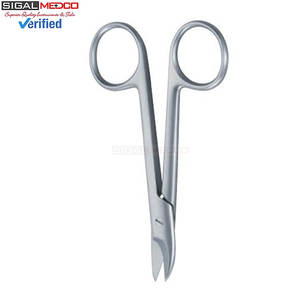 Ciseaux courbés Beebee Crown 4,25 / 10,5 CM à une face dentelée, instrument chirurgical manuel pour la coupe des tissus en clinique - Product Image 3