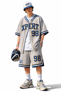XP ATHLETICS Men's <b>Baseball</b> Jersey Short Sleeve Button Up Breathable Polyester 04 Team Name Print Relaxed Fit - Product Image 2