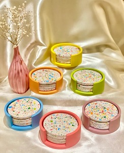 Resin Coaster Handcrafted Luxury Square Durable with Natural Swirling Patterns for Home Use - Product Image 2