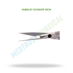 Ciseaux Jabeley 13 cm, instrument chirurgical neurochirurgical pour la coupe de tissus fins - Product Image 2