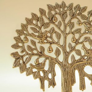 Escultura de Latón Hecha a Mano de 7 Pulgadas del Árbol Kalpvriksh de Behoma para Decoración Moderna del Hogar - Product Image 4