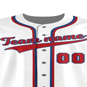 Full Button Baseball Jersey 100% Polyester Customize Fashionable Sublimation Breathable Baseball Jersey - Product Image 4
