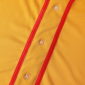 เสื้อเบสบอลผู้ชายแบบกำหนดเองได้ พร้อมหมายเลขสีแดงและชื่อพิมพ์ลายสกรีนแบบสั่งทำพิเศษ แขนสั้น - Product Image 6