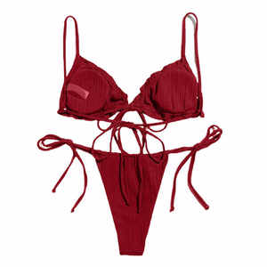 Conjunto de Bikini de 2 Piezas con Estampado Animal para Mujer, Traje de Baño de Secado Rápido con Sujetador Triangular y Top Corto - Product Image 3