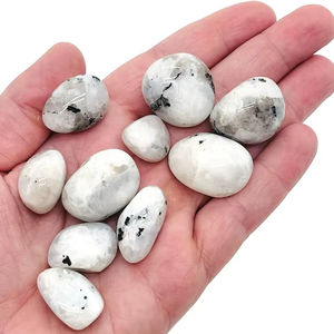 หินมูนสโตนสีรุ้งธรรมชาติ ขัดเงาอย่างดี หินคริสตัลกรวดมูนสโตน ขายส่ง - Product Image 1