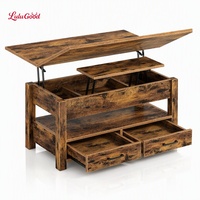 Table basse multifonctionnelle KD avec tiroirs, design minimaliste moderne en teck, style nordique, pour la maison, livraison transfrontalière