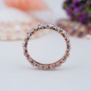 Real 925 <b>Silver</b> Moissanite 14K Gold Plated Hip Hop Anniversary Tarnish Resistant Women Open <b>Adjustable</b> Size <b>Ring</b> - Product Image 4