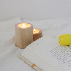 Portavelas de Madera Natural con Forma Decorativa Wanuocraft para Navidad, San Valentín, Centro de Mesa, Comedor, Repisa, Velas de Té - Product Image 1