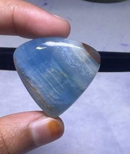 Cabochon de calcite bleue naturelle à bandes, pierre précieuse en vrac, vente en gros, calcite bleue naturelle faite à la main, pierre précieuse en vrac - Product Image 3