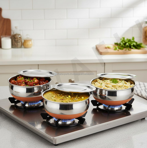 Marmite en acier inoxydable allemand de qualité supérieure avec base en cuivre – Marmite de cuisson robuste - Product Image 2