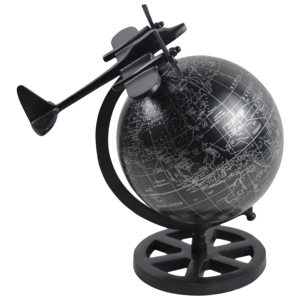 Globe terrestre en forme de roue avec finition peinte, design entièrement en aluminium - Product Image 1