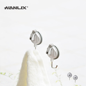 Heavy Duty <b>Plastic</b> Bathroom <b>Hook</b> Self-Adhesive Suction Cup Easy Installation - Product Image 1