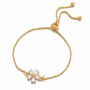 Hallmark Gold Plated <b>Silver</b> Flower <b>Charm</b> <b>Bracelet</b> for Women - Product Image 3