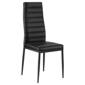 Set Moderno di 6 Sedie da Pranzo Salvaspazio, Sedie Laterali Imbottite in Pelle per Tavolo da Cucina e Sala da Pranzo - Product Image 1