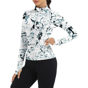 Yoga Jacket as Swim <b>Cover</b> <b>Up</b> <b>Women's</b> Quick Dry Skinny Fit Lightweight Zip <b>Beach</b> Poolside Resort Wear - Product Image 1