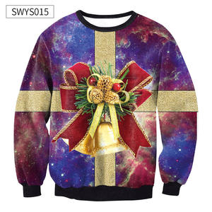 เสื้อสเวตเชิ้ตผ้าฟลีซพิมพ์ลายกวางเรนเดียร์คริสต์มาส คอกลม แบบถัก ลายการ์ตูน สำหรับทุกเพศ เหมาะสำหรับวันหยุดฤดูหนาว สวมใส่สบาย เป็นมิตรกับสิ่งแวดล้อม - Product Image 5