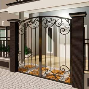 Diseños de Puertas de Hierro Personalizadas para Entradas de Jardín Ecológicas de 7 pies - Puertas de Seguridad Exteriores Elegantes y Seguras para el Hogar - Product Image 2