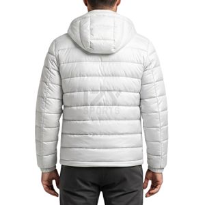 Premium Quality Wholesale <b>Puffer</b> <b>Jacket</b> <b>Men</b> Solid Clean <b>White</b> Monochrome Hooded Heavyweight Windproof <b>Puffer</b> <b>Jackets</b> - Product Image 2
