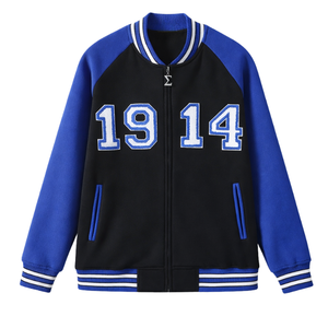 Chaqueta de Forro Polar Negra Phi Beta Sigma 1914, Ropa de Fraternidad Griega con Estilo Universitario Clásico, Cálida y Cómoda - Product Image 4